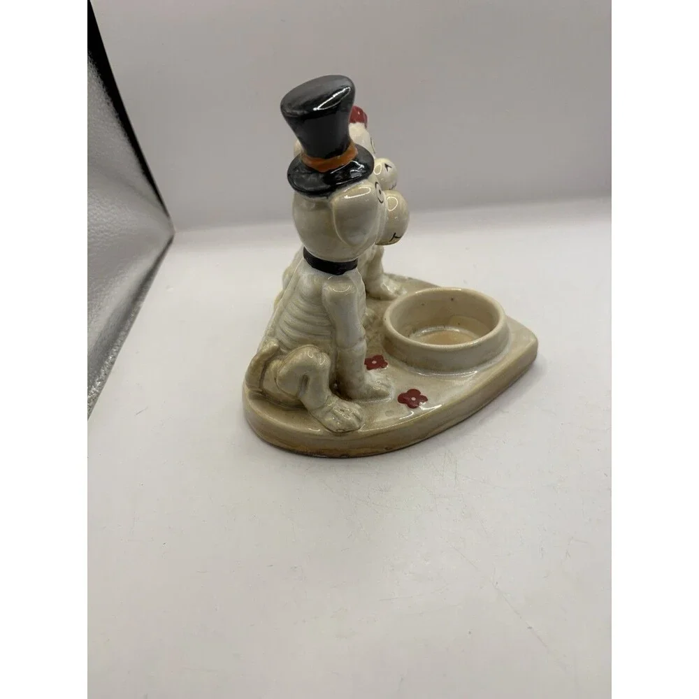 Yankee Candle Boney Bunch Bonesy Dog Skeleton Couple Tea Light Holder Halloween
